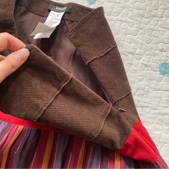 Y2K French Tiered Mixed Pattern Peasant Skirt β₯οΈ - Picture 6 of 7